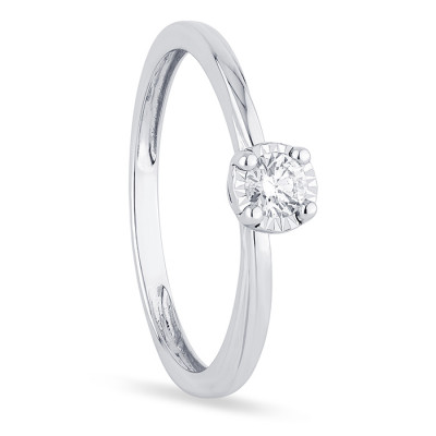 Anello Meraviglia in oro bianco con diamante