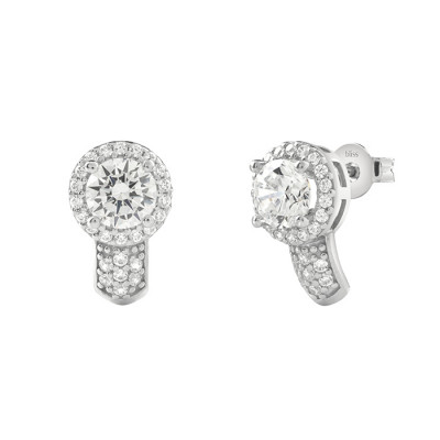 Orecchini argento cubic zirconia pavé