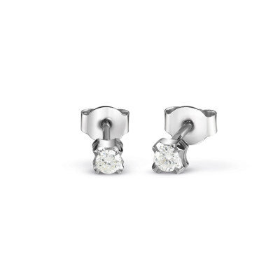 Orecchini brillanti Desirè in oro bianco con diamanti 0,12 ct.