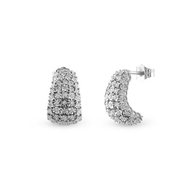 Orecchini Rugiada in oro bianco con diamanti ct. 0,4 G Si