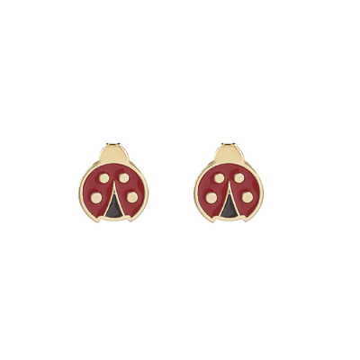 Orecchini My Baby Coccinelle oro giallo e smalto