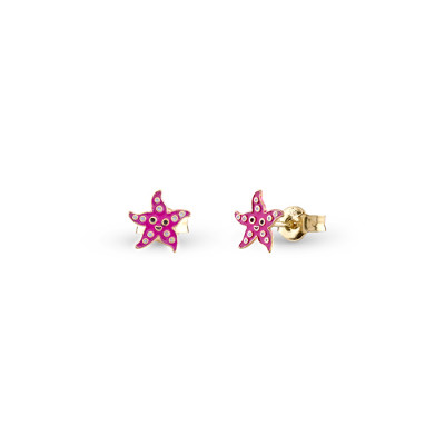 Orecchini My Baby Stelle Marine oro giallo e smalto