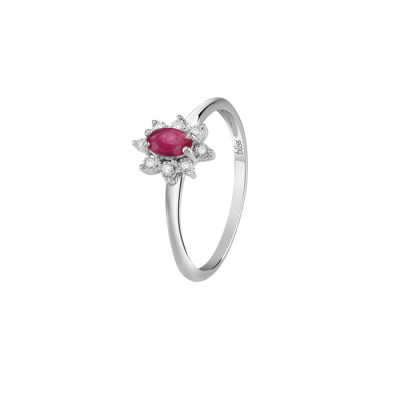 Anello Rugiada Colors con rubini e diamanti
