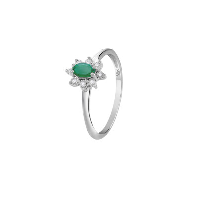 Anello Rugiada Colors con smeraldo e diamanti