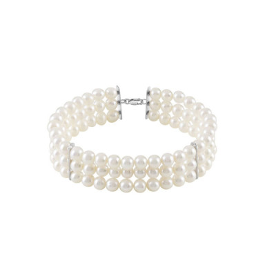 Bracciale Paradise in oro bianco e perle bianche