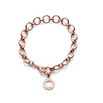 Bracciale in oro rosa con pendente Campanella