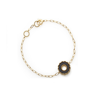 Bracciale in oro giallo, con un elemento in Onice