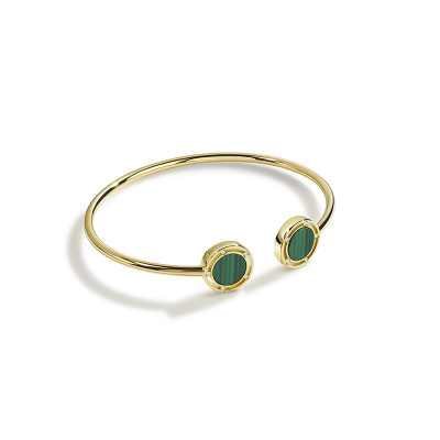 Bracciale D.Side in oro giallo, malachite e diamanti