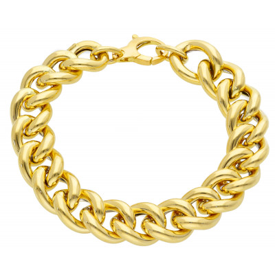 Bracciale in oro giallo maglia catena grumetta 21 g