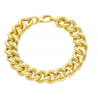 Bracciale in oro giallo maglia catena grumetta 16 g