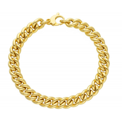Bracciale in oro giallo maglia catena grumetta