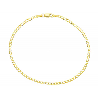 Bracciale grumetta normale in oro giallo 19 cm