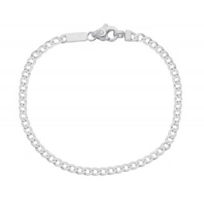 Bracciale grumetta in oro bianco 21 cm