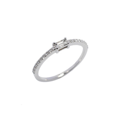 Anello B-Square Diamanti Bianchi