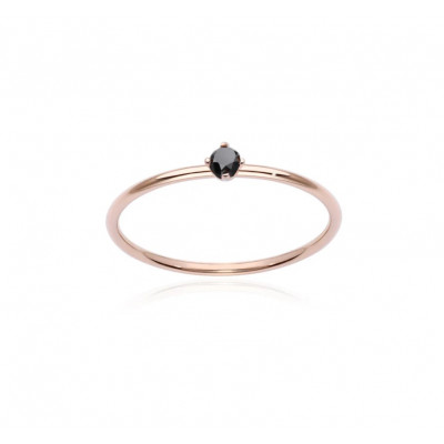 Anello Black Solitaire M