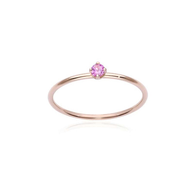 Anello Pink Solitaire M