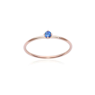 Anello Blu Solitaire