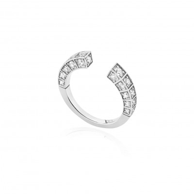 Anello Linea Bold Full Diamonds White