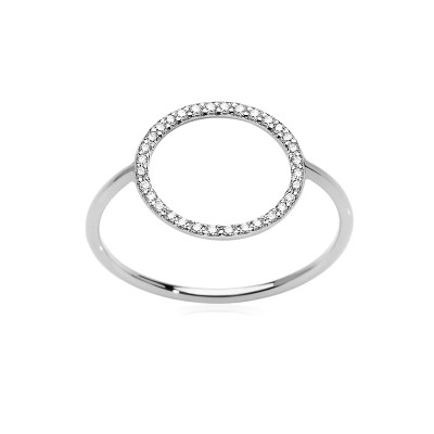 Anello White Diamonds Circle White