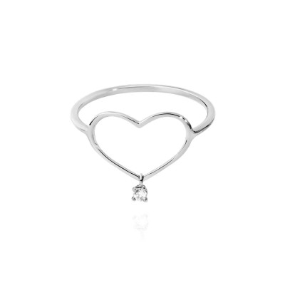 Anello White Heart