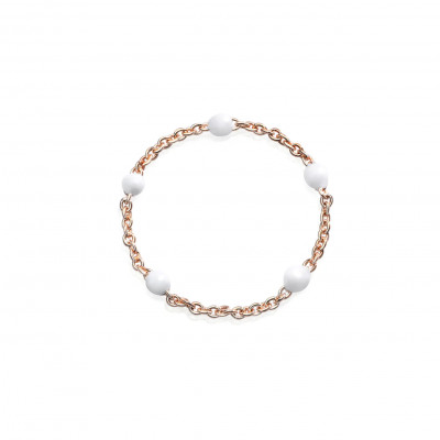 Anello Rose White Dots