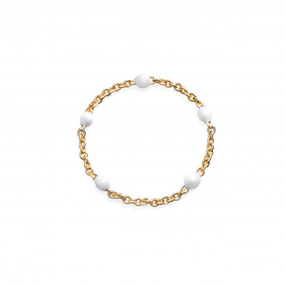 Anello Yellow White Dots