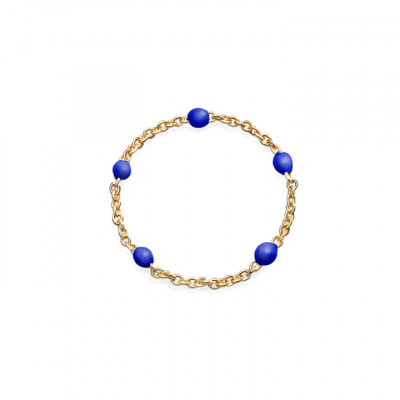 Anello Yellow Blu Dots