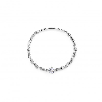 Anello Soft White Solitaire M