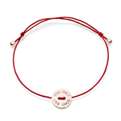 Bracciale Red Ribbon You Only Live Once