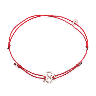 Bracciale Red Ribbon Quadrifoglio