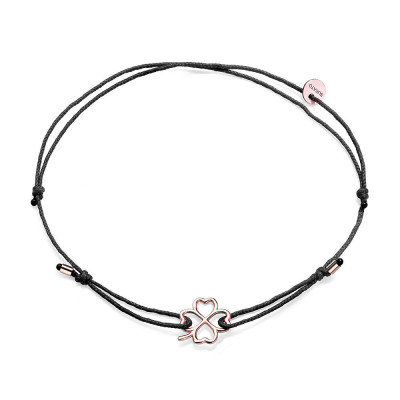 Bracciale Black Ribbon Quadrifoglio