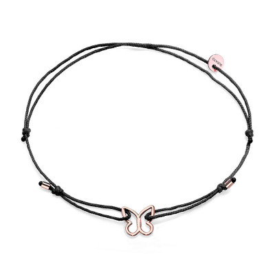 Bracciale Black Ribbon Farfalla