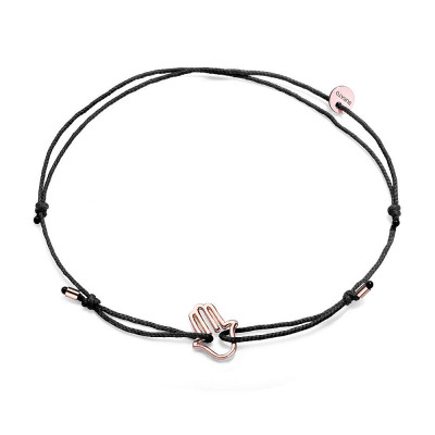 Bracciale Black Ribbon Mano di Fatima