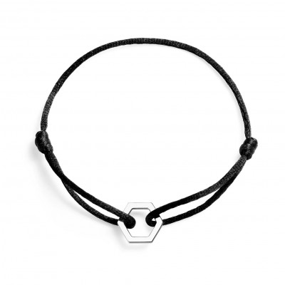 Bracciale Amuleto oro bianco satinato S