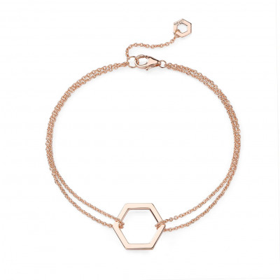 Bracciale Amuleto oro rosa catena M