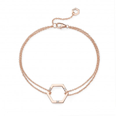 Bracciale Amuleto oro rosa catena