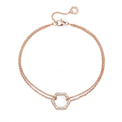 Bracciale Amuleto oro rosa full pavè diamanti S