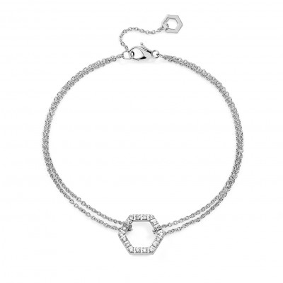 Bracciale Amuleto oro bianco full pavè diamanti S