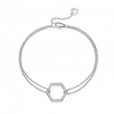 Bracciale Amuleto oro bianco full pavè diamanti M