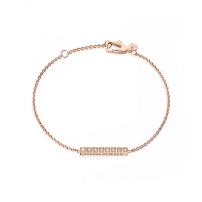 Bracciale Linea Fine Full Diamonds Pink