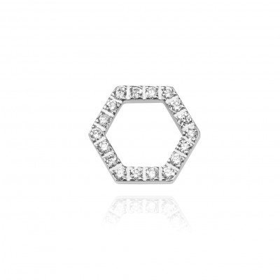 Ciondolo Amuleto oro bianco e full pavè diamanti S
