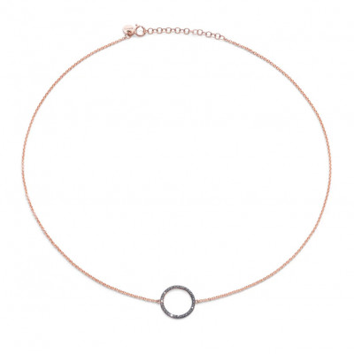 Choker Black Diamonds Circle