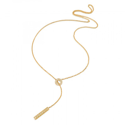 Collana Lariat Linea Full Diamonds Yellow