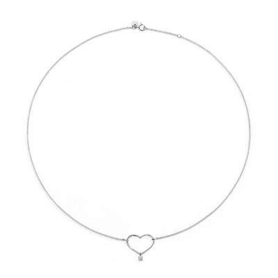 Collana M White Heart