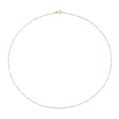 Collana Yellow White Dots