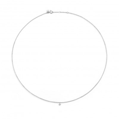 Collana White Solitaire M oro bianco e diamante