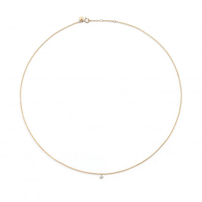 Collana Yellow Solitaire M oro giallo e diamante