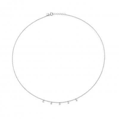 Collana White Multi Solitaire oro bianco e diamanti