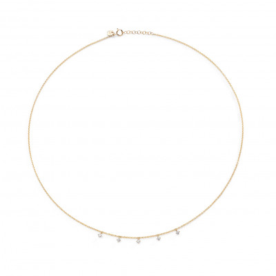 Collana Yellow Multi Solitaire oro giallo e diamanti