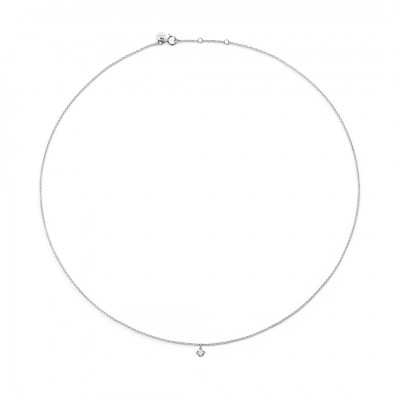 Collana Yellow Solitaire XL oro bianco e diamante